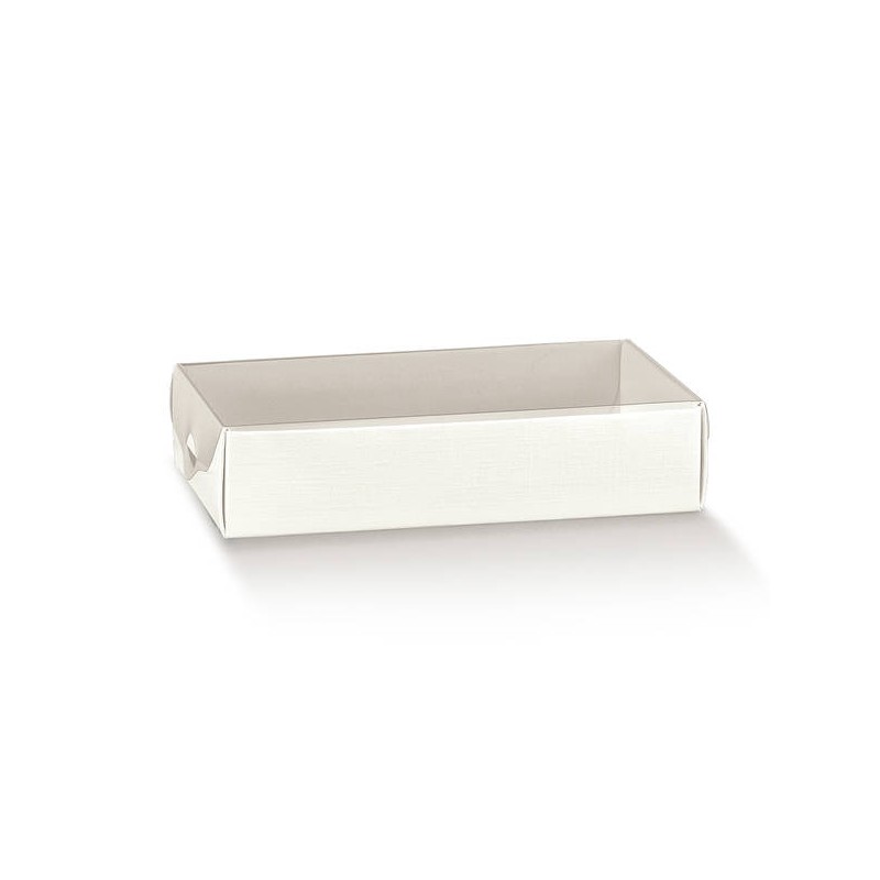 SCATOLA DOLCEZZA FIBRA BIANCO 15x10x3,5cm 10pz