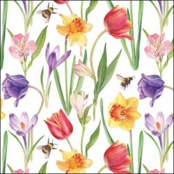 TOVAGLIOLI 33x33 FLOWERS IN SPRING 20pz
