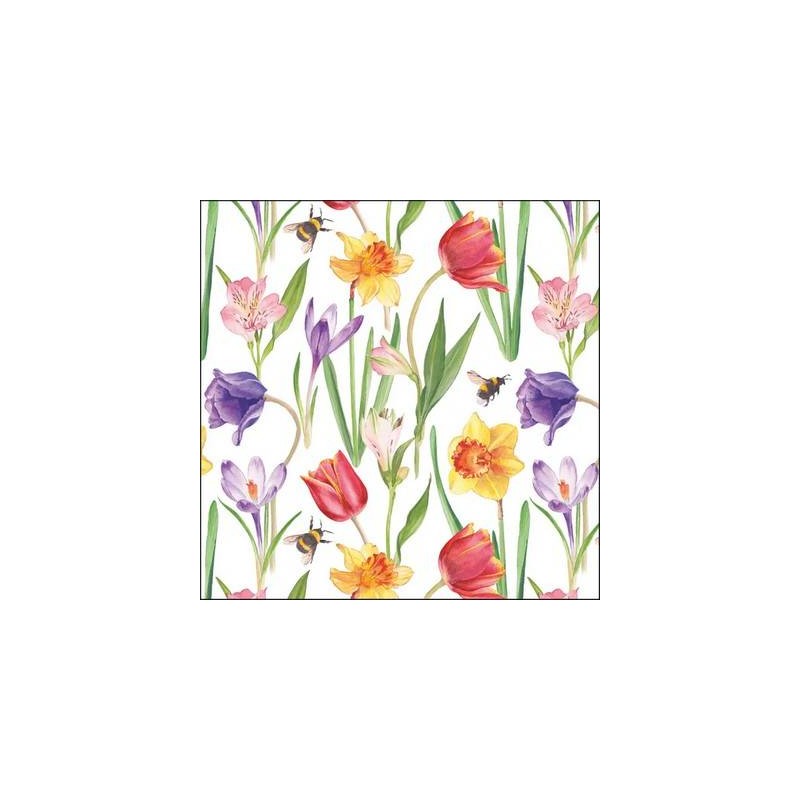 TOVAGLIOLI 33x33 FLOWERS IN SPRING 20pz