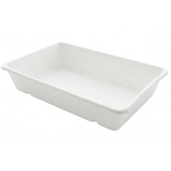 VASCHETTA RETTANGOLARE 1200ml POLPA 23x15,6x4,5cm byò BIO COMPOSTABILE 40pz