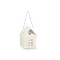 SCATOLA CASETTA C/COR 8x8x7,5cm MATELASSE' BIANCA 10pz