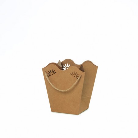 SHOPPER CARTA DAISY KRAFT 18x19+11x12cm AVANA NATURAL