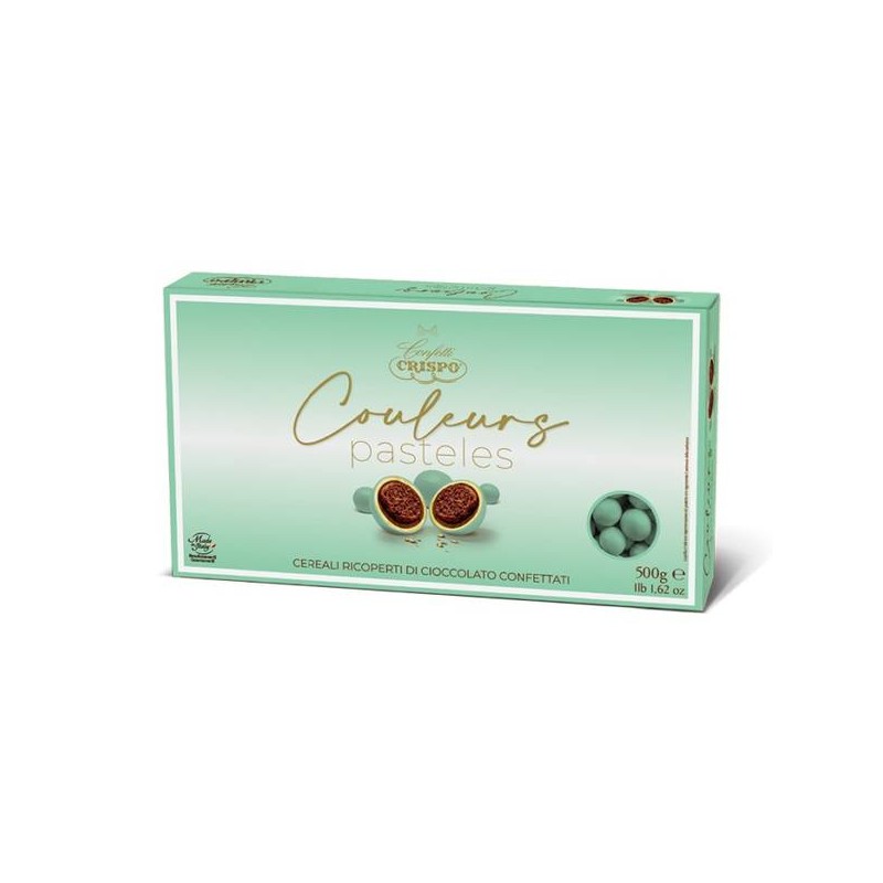 COULEURS PASTELES CEREALI RICOPERTI DI CIOCCOLATO CONFETTATI 500gr VERDE TIFFANY