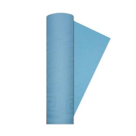TOVAGLIA ROTOLO 1,20x5mt DAMASCATA CELESTE BIG PARTY