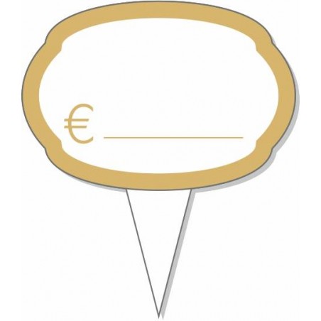 SEGNAPREZZI PASTICCERIA 6,5x7,5cm PVC C/PUNTA 10pz