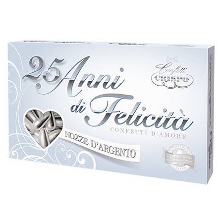 CONFETTI MANDORLA NATURALE ARGENTO 500gr