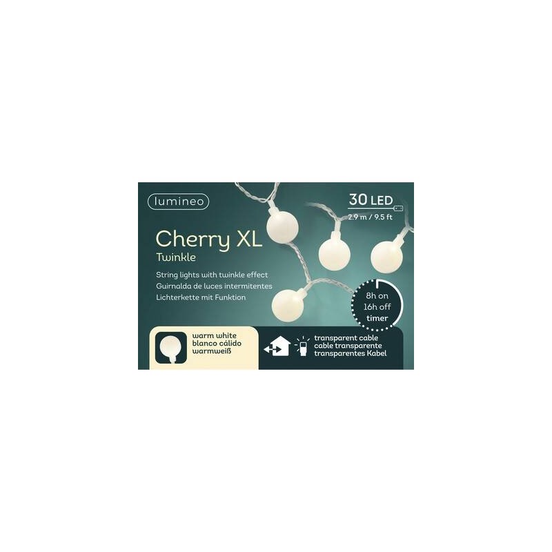 LUCI CHERRY XL 30LED 2,9mt BIANCO CALDO
