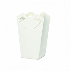 SHOPPER CARTA DAISY KRAFT 24x35+15x15cm WHITE BIANCO
