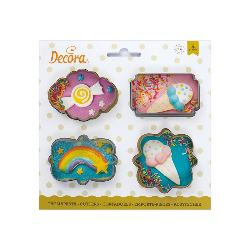 TAGLIAPASTA CORNICI MINI IN PLASTICA 7,5x2,2 h cm SET 4pz