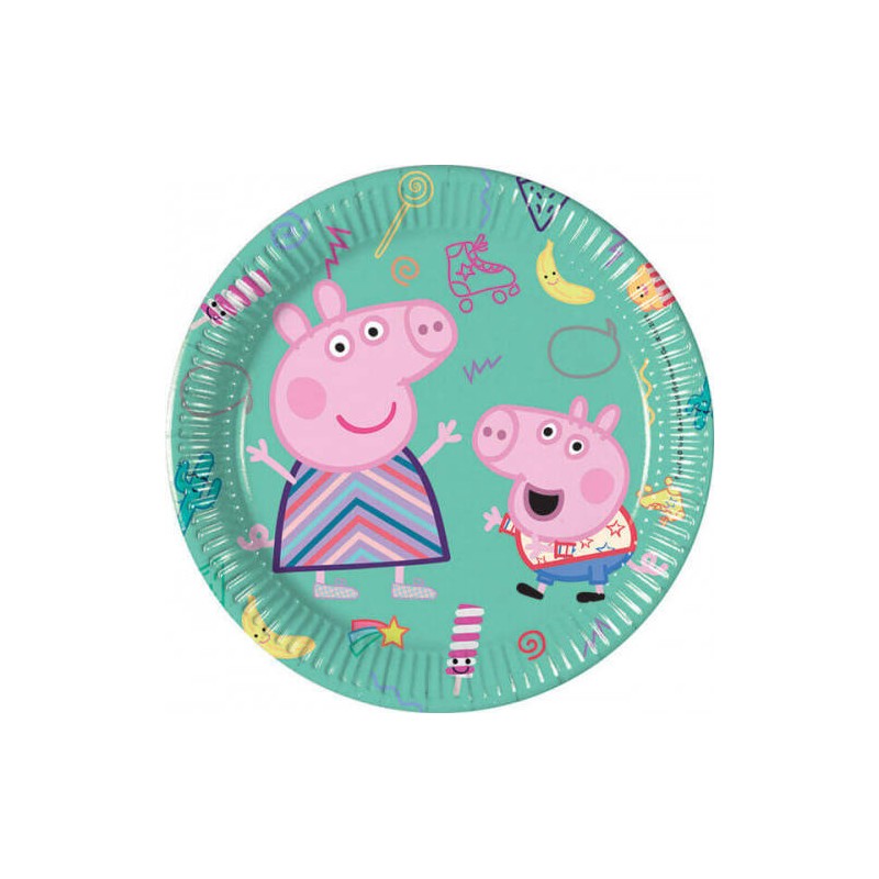 PIATTI DESSERT 20cm PEPPA PIG MESSY PLAY 8pz