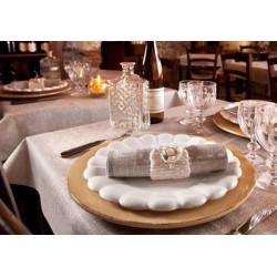 TOVAGLIA AIRLAID 100x100cm CACHEMIRE CAFFè 25pz