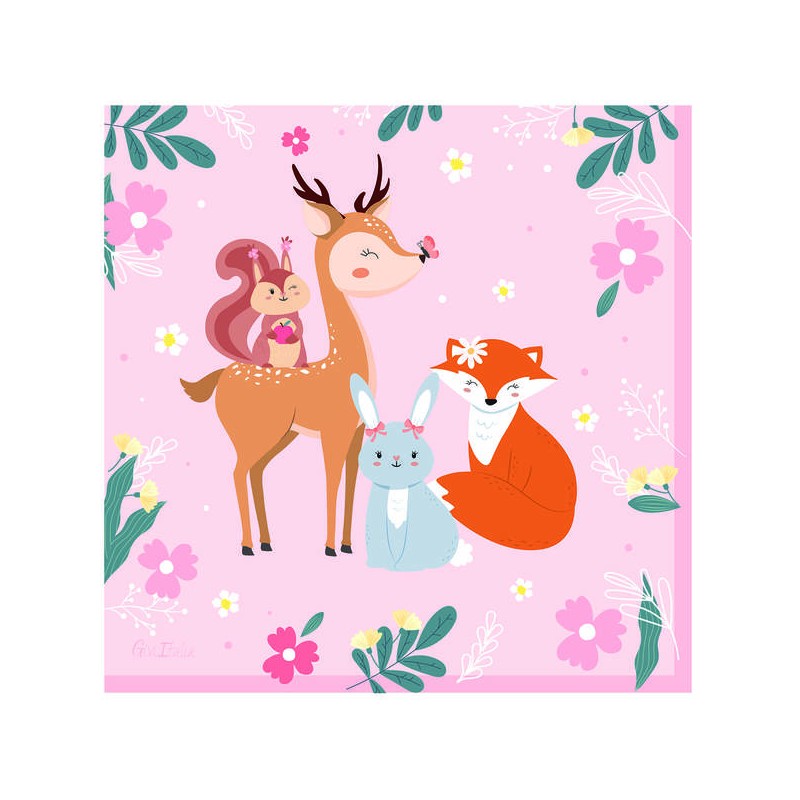 TOVAGLIOLI 33x33 HAPPY FOREST 16pz