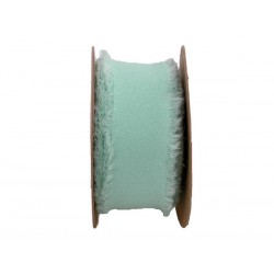 NASTRO SFRANGIATO CHIFFON mm40x15mt VERDE SALVIA