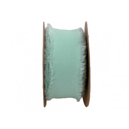 NASTRO SFRANGIATO CHIFFON mm40x15mt VERDE SALVIA