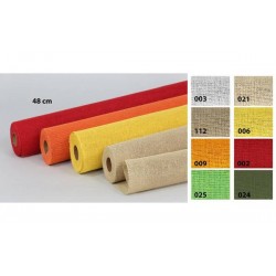 BOBINA JUTA MESH COTONE/POLIESTERE cm40x9mt COL.3 BIANCO