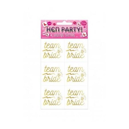 TATUAGGI TEAM BRIDE TEAM SPOSA 5x5cm 6pz