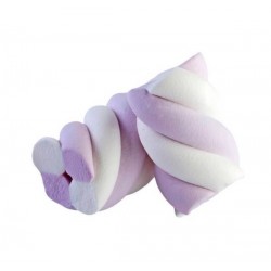 MARSHMALLOW ESTRUSO TRECCIA BIANCO/LILLA 1kg
