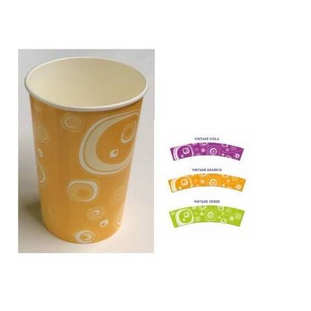 BICCHIERI IN CARTONCINO 42M-16 350cc VINTAGE ARANCIO 100pz