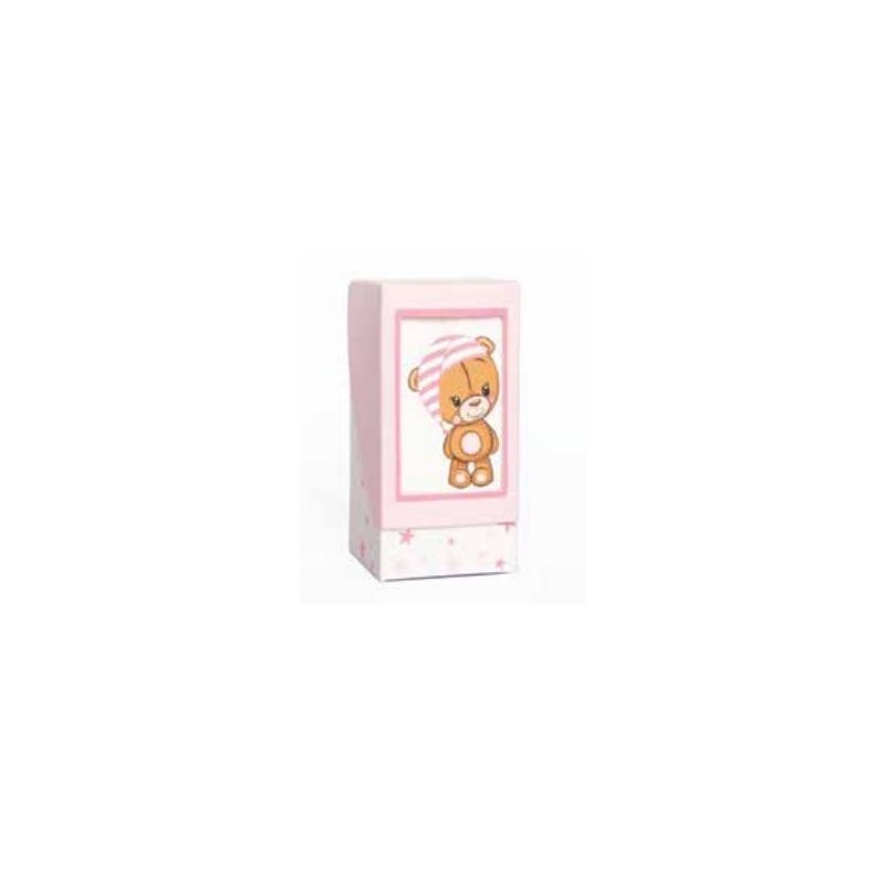SCATOLA MON PETIT ORSO ROSA 4x4x8,5cm 10pz