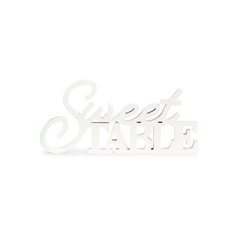 SCRITTA SWEET TABLE BIANCA LEGNO 55xh26cm