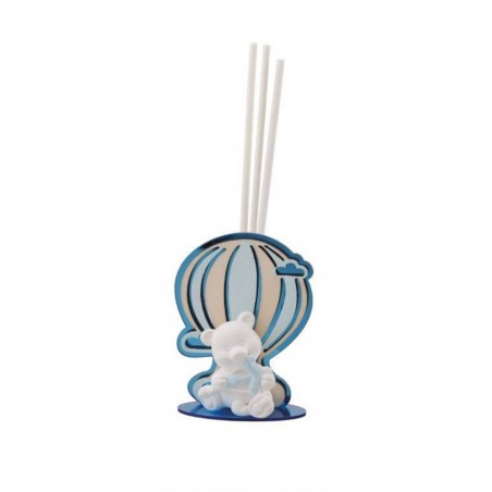 BOMBONIERA PROFUMATORE ORSO MONGOLFIERA PLEXI  BOY 6pz