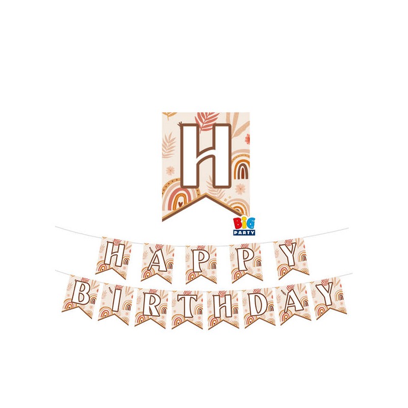 FESTONE CARTA HAPPY BIRTHDAY BOHO 300cm
