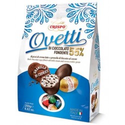 OVETTI CIOCCOLATO FONDENTE 55% CON COOKIES 250gr