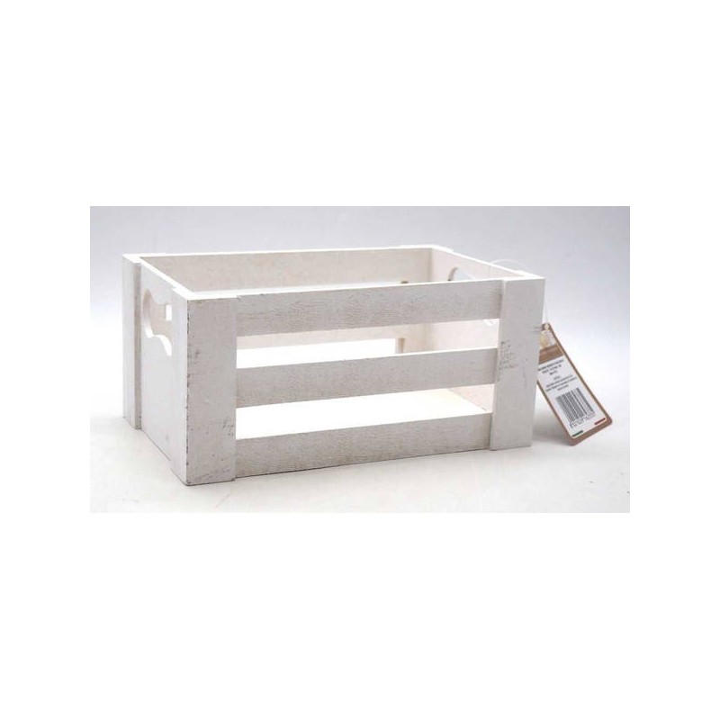 CASSETTA IN LEGNO BIANCA 20x12x9cm