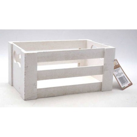 CASSETTA IN LEGNO BIANCA 20x12x9cm