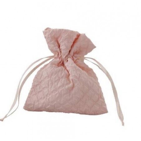 SACCHETTO ROSA TRAPUNTATO H.12cm 12pz