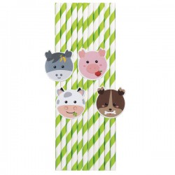 CANNUCCE IN CARTA HAPPY FARM 20cm pz.10