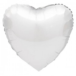 PALLONE MYLAR CUORE BIANCO ø45cm