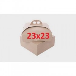 SCATOLA PORTA TORTA QUADRATA MIS.23x23x7 ECOLIFE