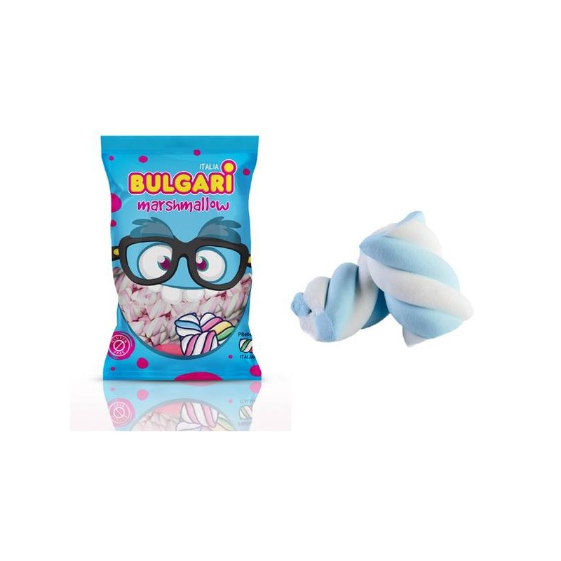 MARSHMALLOW ESTRUSO TRECCIA BIANCO/CELESTE 1kg