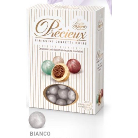PRECIEUX KRIXI CEREALI CROCCANTI RICOPERTI DI CIOCCOLATO CONFETTATI BIANCHI 700gr