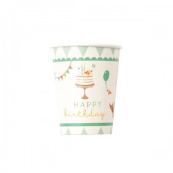 BICCHIERI 250cc HAPPY BIRTHDAY KIDS 8pz