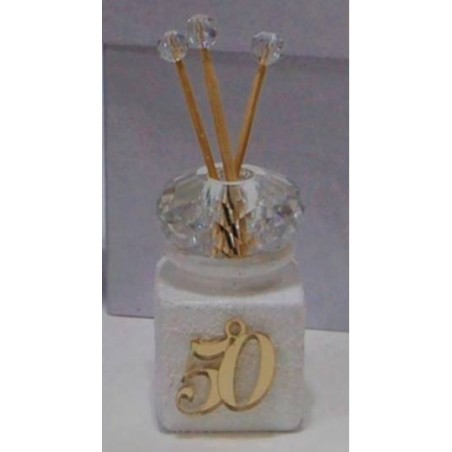 VASETTO PROFUMATORE 50°ANNIVERSARIO 5x5cm C/STECCHI