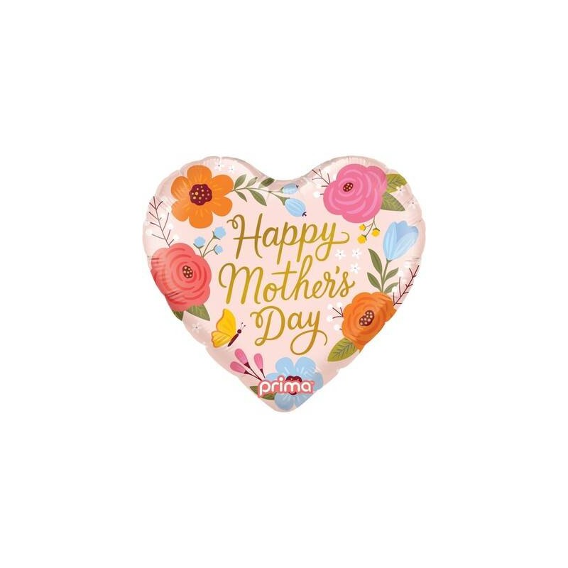 PALLONE MYLAR 18 45cm CUORE HAPPY MOTHER'S DAY
