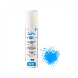 COLORANTE ALIMENTARE SPRAY METALLIZZATO AZZURRO 75ml NO E171 DECORA