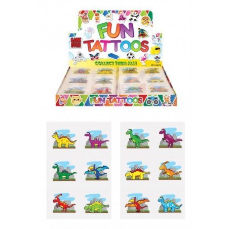TATUAGGI DINOSAURI 6pz