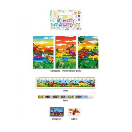 SET SCUOLA 5 PEZZI DINOSAURI