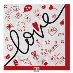 TOVAGLIOLI 33x33 LOVE c/diesgni 16pz