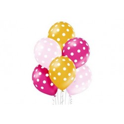 PALLONCINI LATTICE 12 30cm POLKA DOTS GIRL 6pz