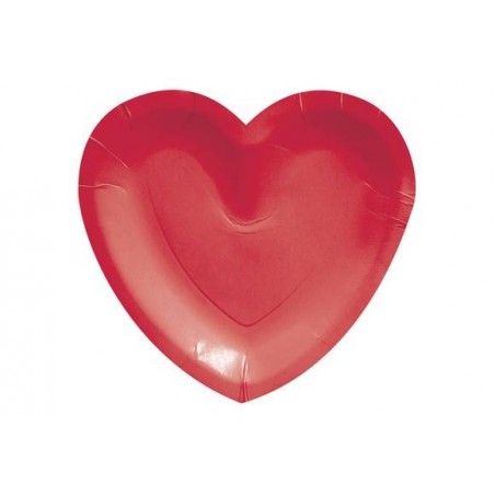 PIATTI CUORE CARTONCINO 20cm 8pz