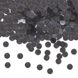 CORIANDOLI IN PLASTICA ø1cm 20gr NERO GLITTER