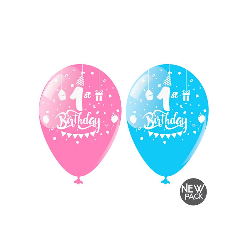 PALLONE 1° BIRTHDAY LARGE 10pz