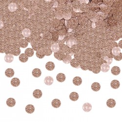 CORIANDOLI IN PLASTICA ø1cm 20gr ROSE GOLD GLITTER