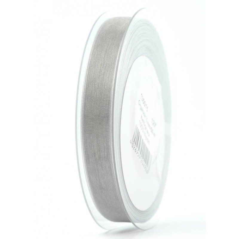 NASTRO ORGANZA mm15x50mt GRIGIO CHIARO