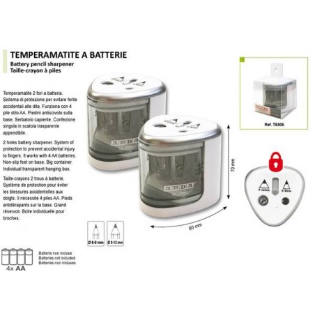 TEMPERAMATITE ELETTRICO 2 FORI A BATTERIE ARDA