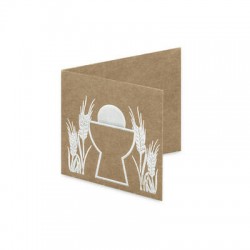 BIGLIETTINI BOMBONIERA AVANA 4x4cm CALICE 14pz